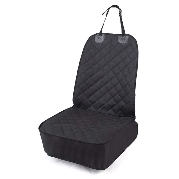 Nonslip 600D OxfordCloth Pet Front Car Seat Protector Cover- Black
