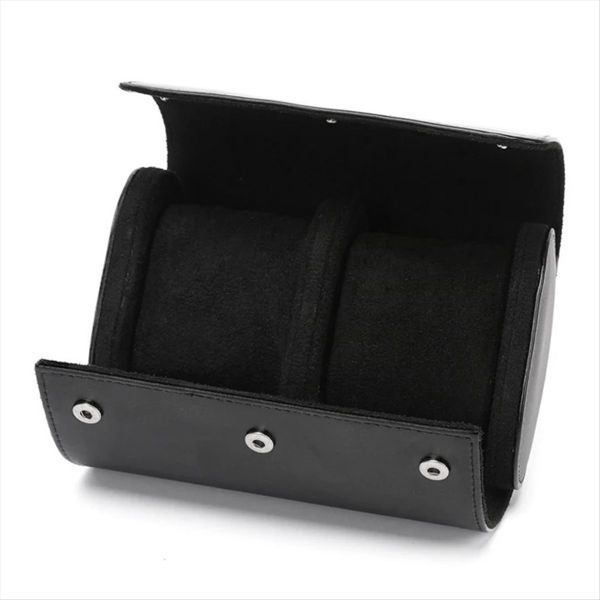 Portable Vintage Leather Watch Display Case Watch Storage Box Brown S
