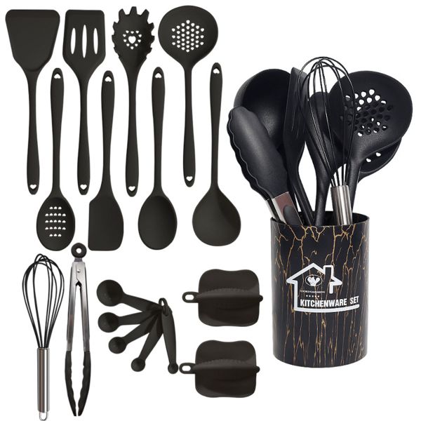18 Food Grade Silicone Kitchen Utensils Cooking Tools Kitchen Utensil Set