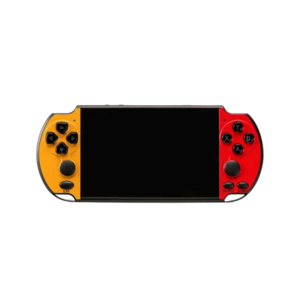 X7 Retro Handheld Game Console - Red and Yellow