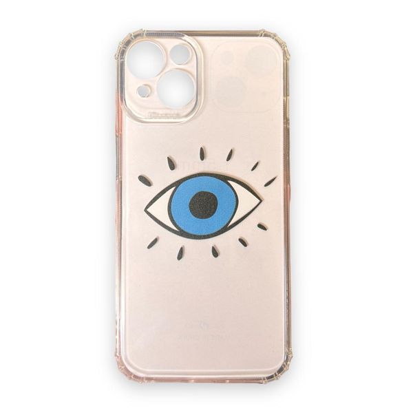 AMA Eye Print Clear Silicon Protective Case For iPhone 14 Pro Max