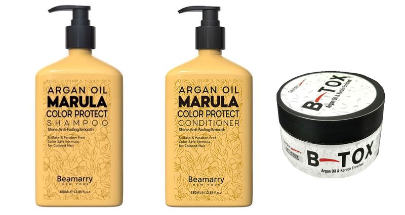Argan Oil Marula Color Protect Set + Sarah Beauty B-Tox 60 g