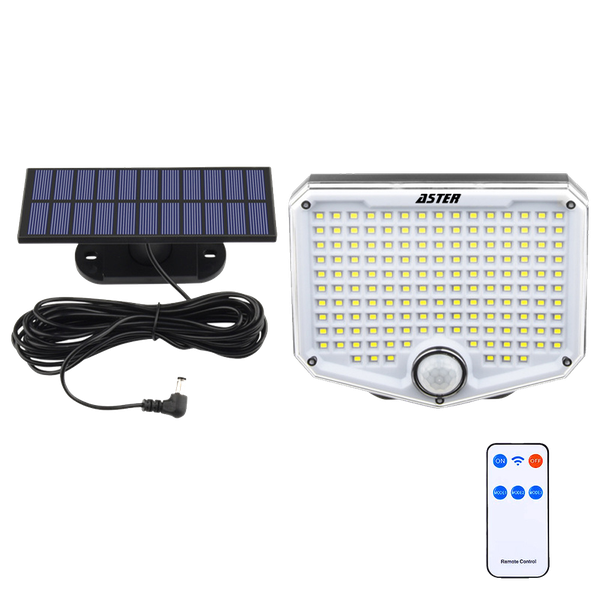 ASTER Outdoor Solar Flood Lights, Adjustable Angle, Waterproof, Sensor