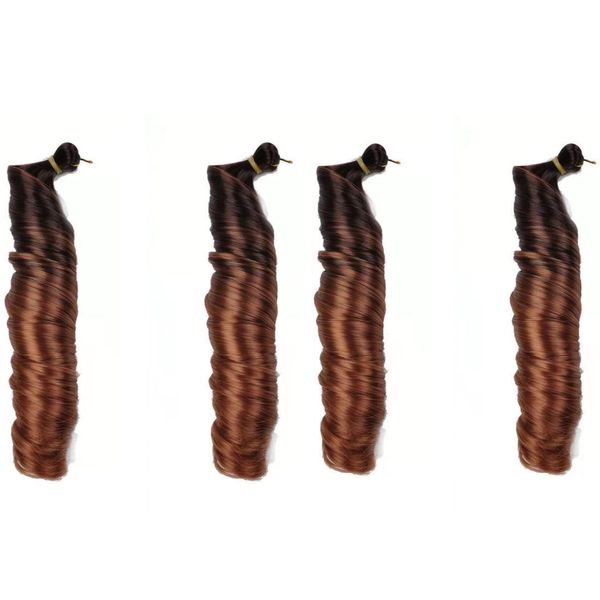 Loose Braid - French Curl (Pack of 4) - Chocolate Honey - 18 Inch