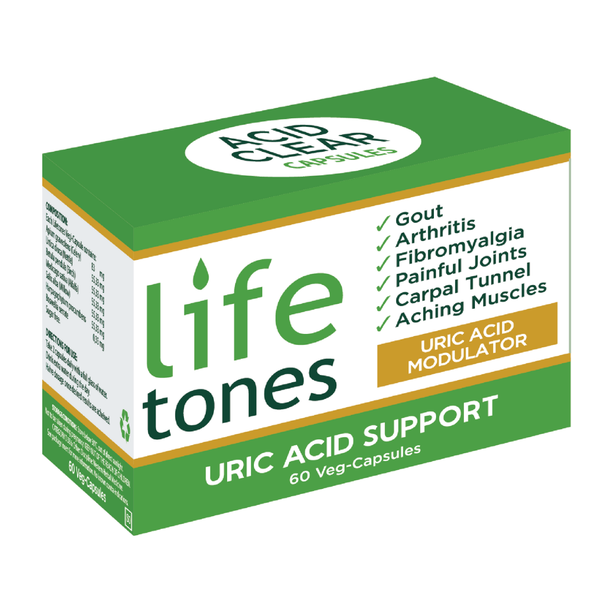 Lifetones Acid Clear 60 Veg Caps - Uric Acid Support