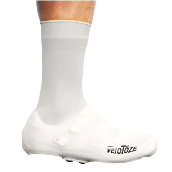 White Velotoze Cycling Silicone Shoe Covers