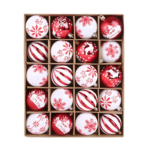 Christmas Decorations: 20PCS 6cm Electroplated&amp;Painted Christmas Ball Set