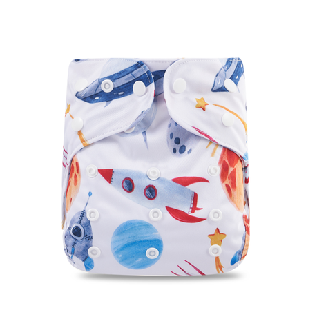 Happy Flute baby Reusable Diaper Cover - Into Space Image