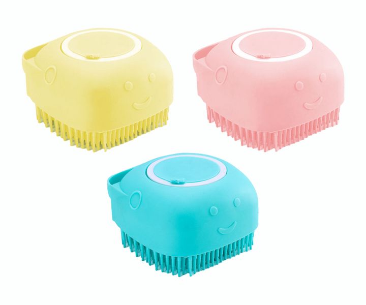 3 Pieces Dog Bath Brushes Pet Bath Massage Brushes