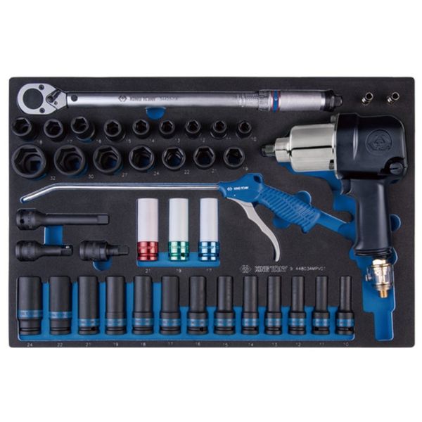 King Tony - 1/2" Impact Socket Set With 33411-050 (Eva Foam) - 41 Piece
