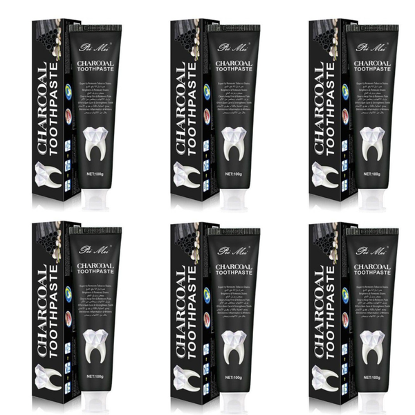 3D Activated Charcoal Teeth Whitening Toothpaste - 2 Pack