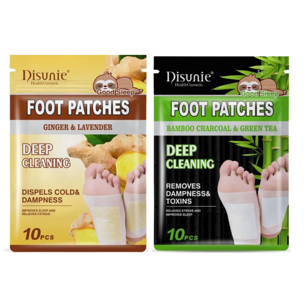 2 in 1 Detoxifying Foot Patch combo -Ginger Lavender &amp; Bamboo Charcoal