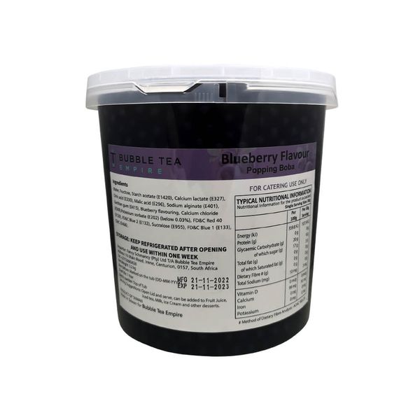 Bubble Tea Empire - Popping Boba - Blueberry - 3.2kg Tub