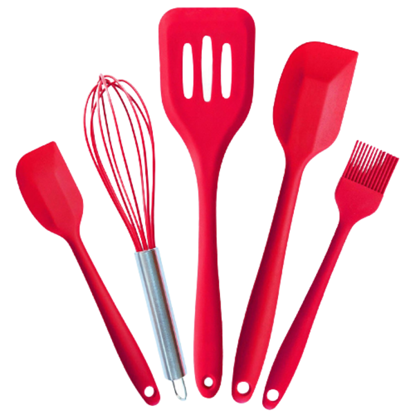 5 Piece Baking Props - Red