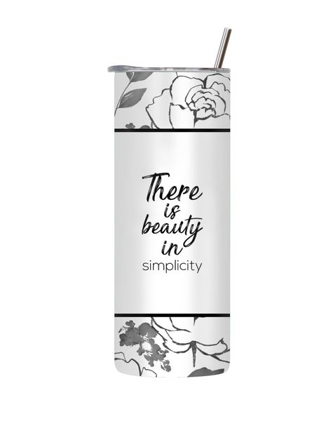 Beauty 20 Oz Tumbler with Lid Straw Motivational Words Graphic Present 137