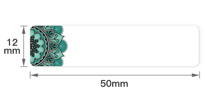 Niimbot - D11/D110 - 12*50mm - 130 Thermal Labels - Porcelain Design