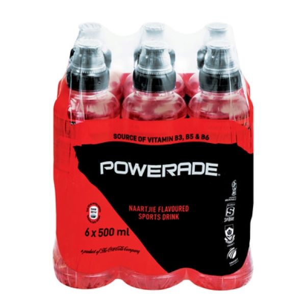 Powerade - Naartjie Flavoured Sports Drink 6 x 500ml