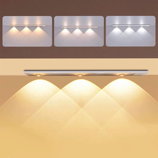 thl Under Cabinet Hill Lights, Rechargeable LED Motion Sensor Light Indoor