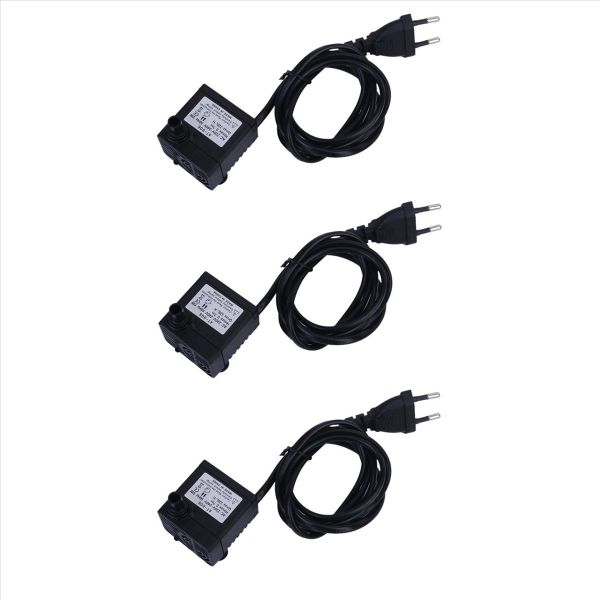 3X AC 220-240V 5W Submersible Water Pump for Aquarium Pond Fountain EU Plug