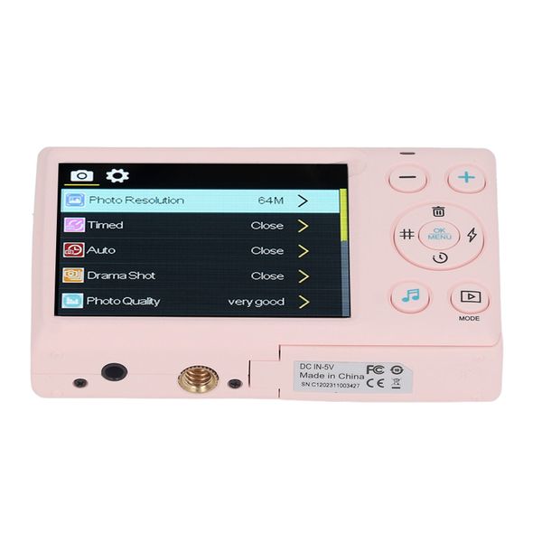 4K 64MP Digital Camera, 18x Zoom, Autofocus, 2.8" Screen, 10 Filters