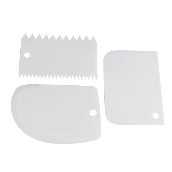 Decorator Pasteles - Baking Cream/Icing Scraper - 3 Piece, White
