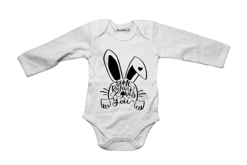 Some Bunny - Peeking Easter - Long Sleeve - Baby Grow