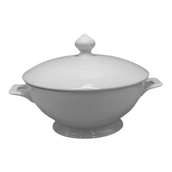 Casserole With Lid 10x21cm Round Classic Porcelain