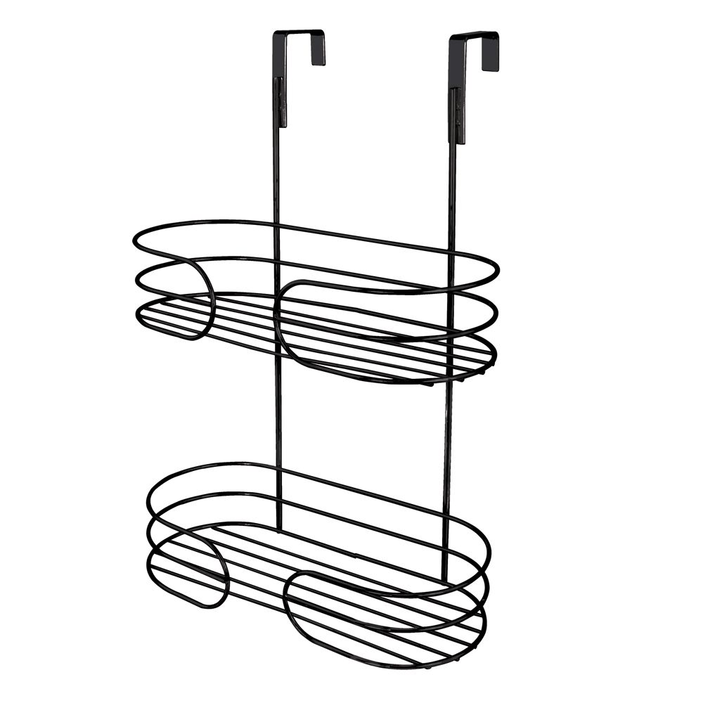 Wildberry - Matt Black Over the Door Shower Caddy