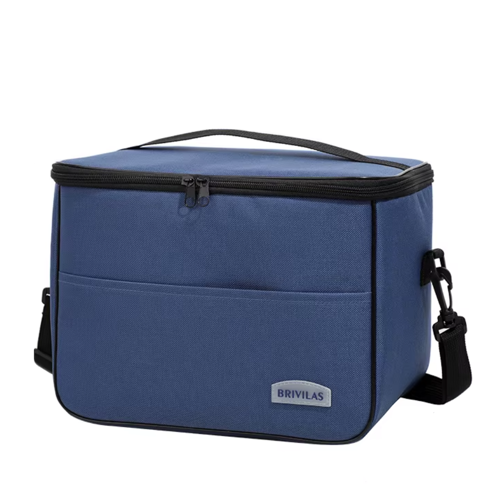 Brivilas Large Thermal Foil Insulated Square Lunch Cooler Bag with