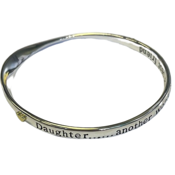 Equilibrium Silver-Plated Two-Tone Daughter Bangle