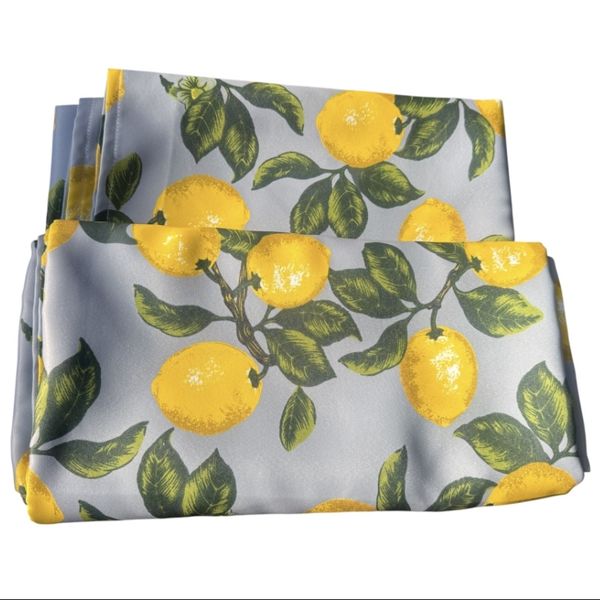 Lemon Tree Leaf Rectangular Table Cloth XL 10-12 Seater