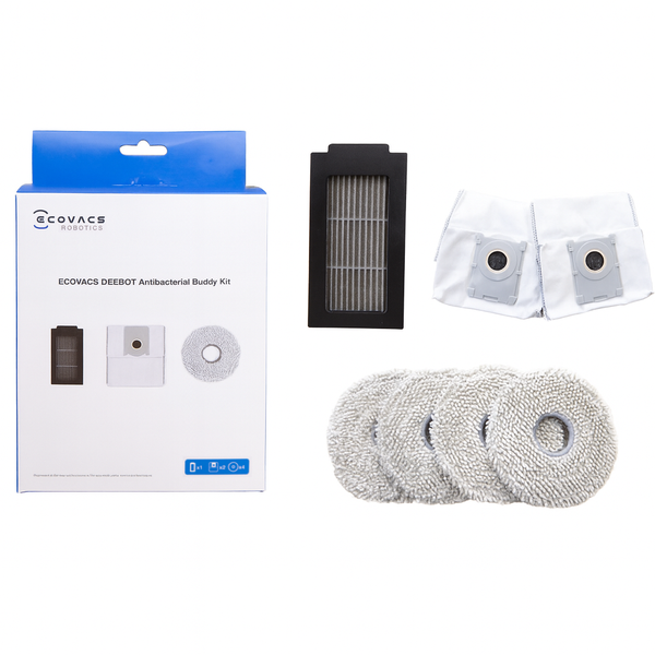 Ecovacs DEEBOT T30C Antibacterial Buddy Kit - 1xFilters, 2xDust Bags,4xPads