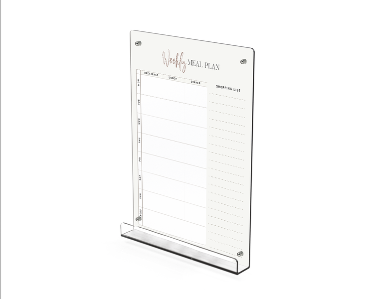 Acrylic Write &amp; Wipe A4 Magnetic Weekly Meal Planner