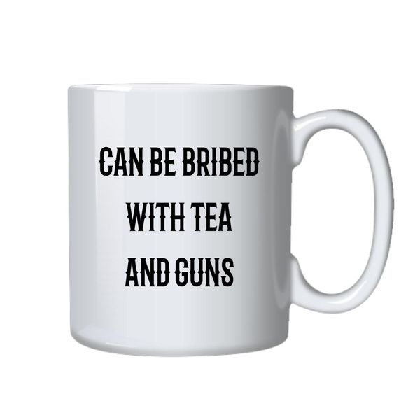 Tea and Guns Mug - Best Funny Novelty Fathers Day Gift Idea for Hunters