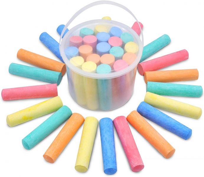Chalks Set with Rounded Case 60 Pcs