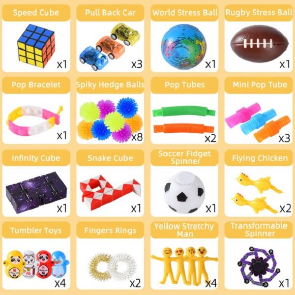 72 Pack Premium Bundle Fidget Toys Set For Kids &amp; Adults