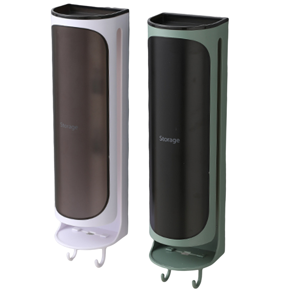 Wall Mount Plastic Bag Organizer Kitchen Plastic Bags Dispenser Set of 2