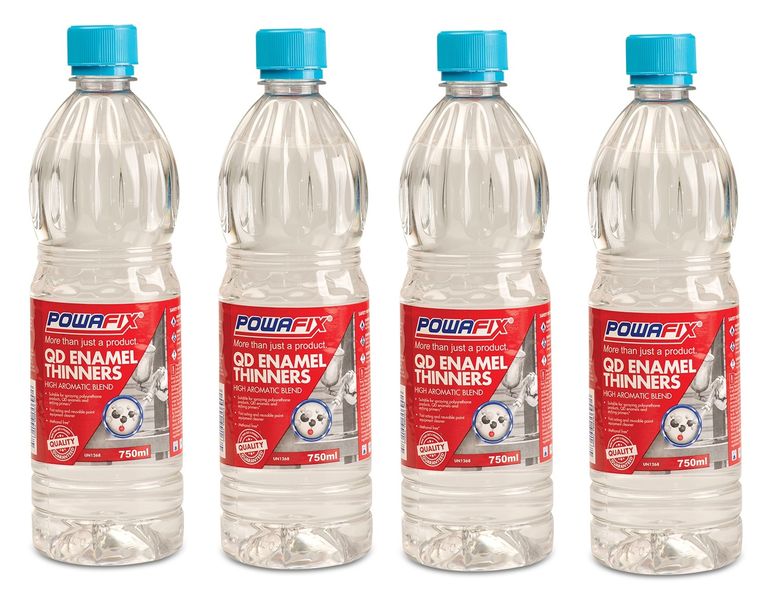 PowaFix QD Enamel Thinners 750ml - 4 Pack