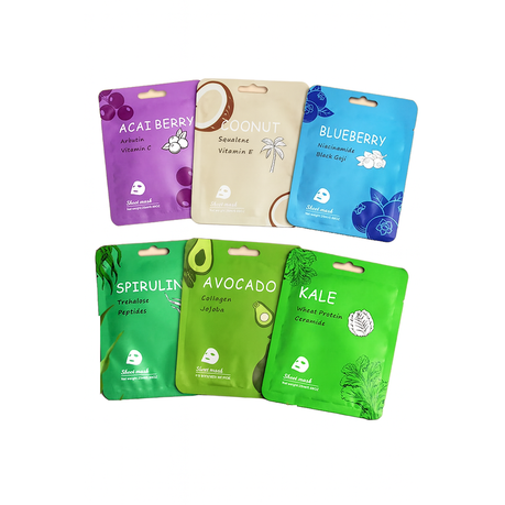 Botanical Essence Sheet Mask Set - 6 Hydrating & Nourishing Masks Image