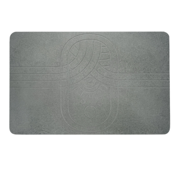 Soul Lifestyle Absorbent Non-Slip Diatomite Stone Bath Mat-DarkGrey Diamond