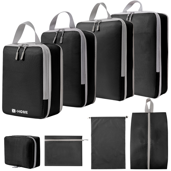 X-HOME Expandable Lightweight Travel Bags Compression Organiser Cube