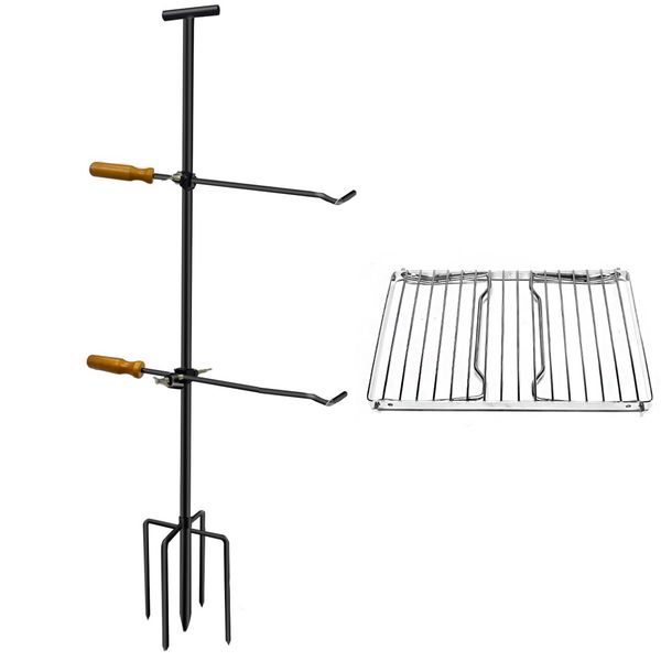 Bonfire Grill Grate Portable Fire Pit Grill with Grate Outdoor Camping BBQ