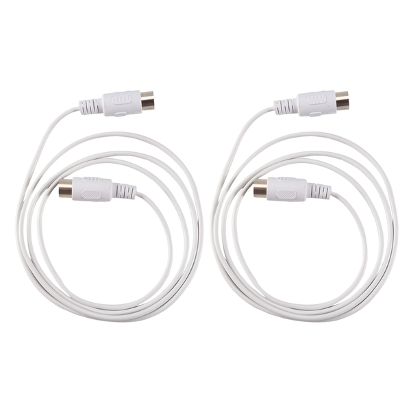 2Pcs Midi Extension Cable 5 Pin Male To 5 Pin Male Electric 1 5M