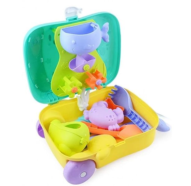 Olive Tree - Beach Toy Sandbox Set8 pcs Kit Summer Water Game Trolley Case