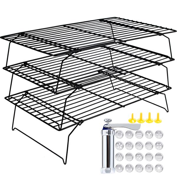 Three-Layer Baking Cooling Rack Plus Baking Mold Set