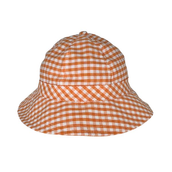 Purple Baby &amp; Toddler Sun Hat Gingham Plaid Checkered