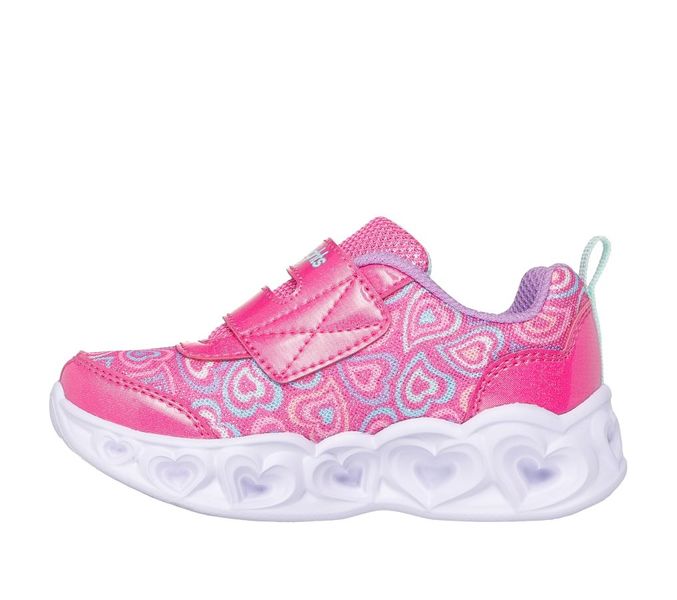Skechers Kids - Heart Lights - Hotpink Multitrim