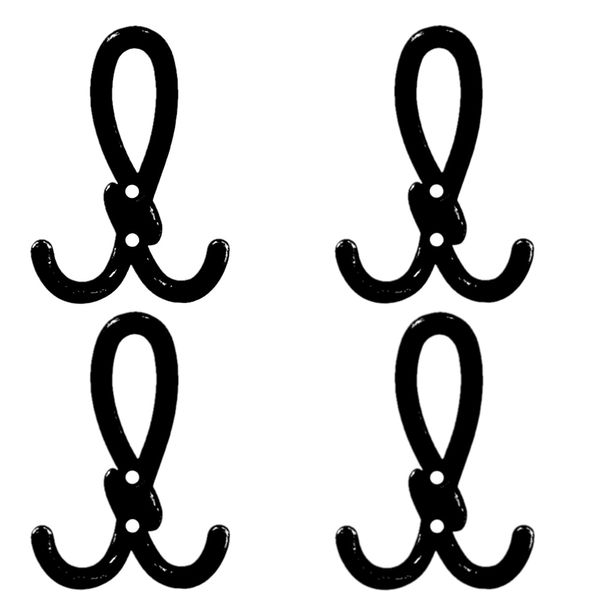 Decor Wall Mounted Zinc Alloy Hook for Bathroom Kitchen (8.4cm) Set of 4