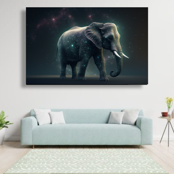 Canvas Wall Art - Enormous Elephant Abstract - IM0007