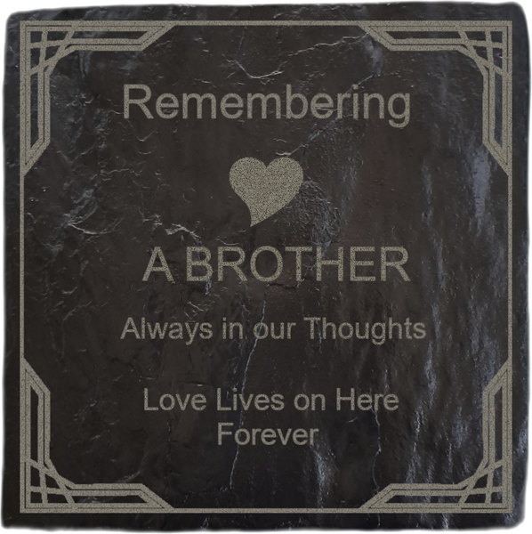 Always in our Thoughts - Remembrance stone for a Brother